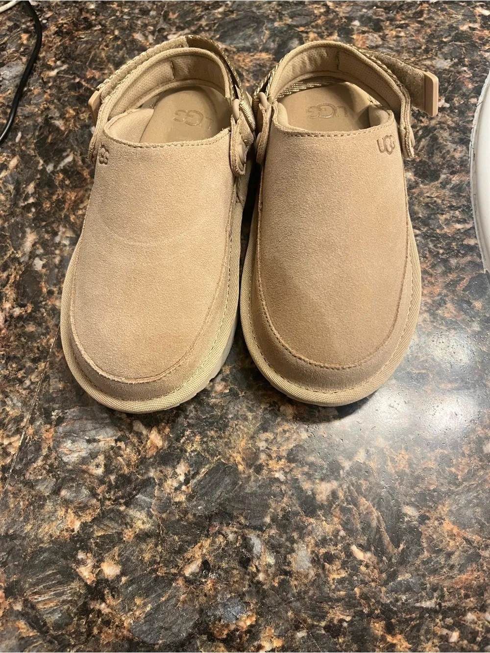 UGG Kids Tan Slip-On Clog Shoes